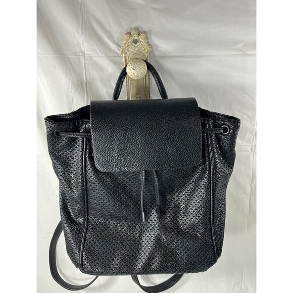 STEVE MADDEN Black Backpack Perforated - Picture 1 of 15